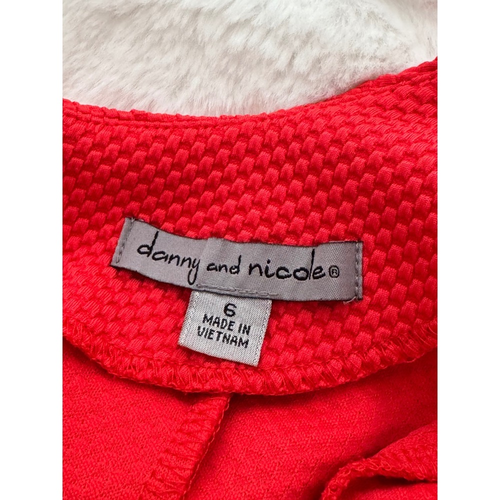 Danny & Nicole Textured Fit Flare Dress Pink Coral Sleeveless Skater Dress 6 - Picture 10 of 12